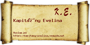 Kapitány Evelina névjegykártya